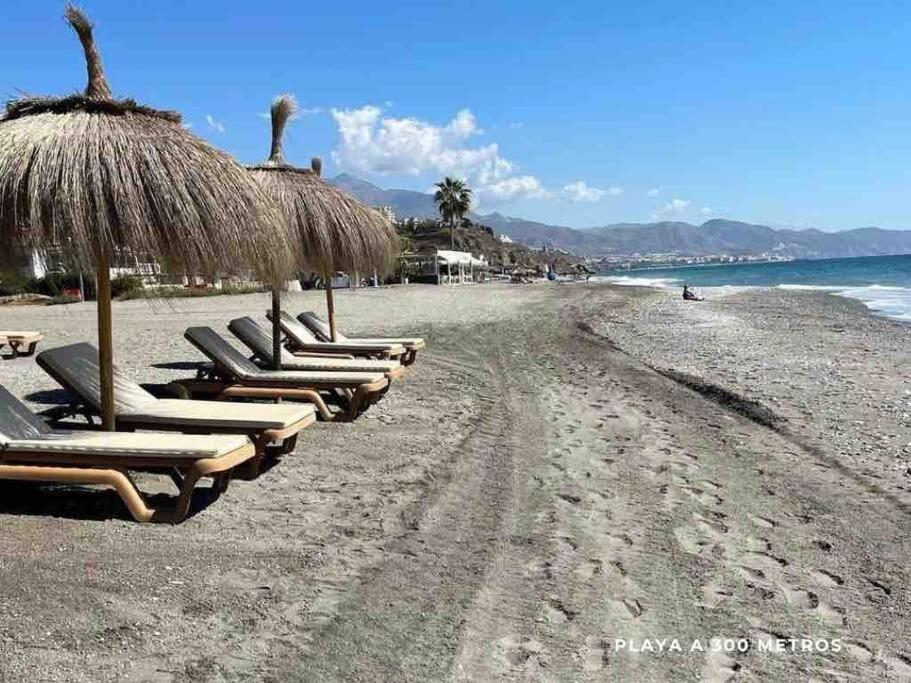 Escapada Familiar En Torrox Costa A 100M De La Playa, Vistas Al Mar Y Parking Gratis Apartment Exterior photo