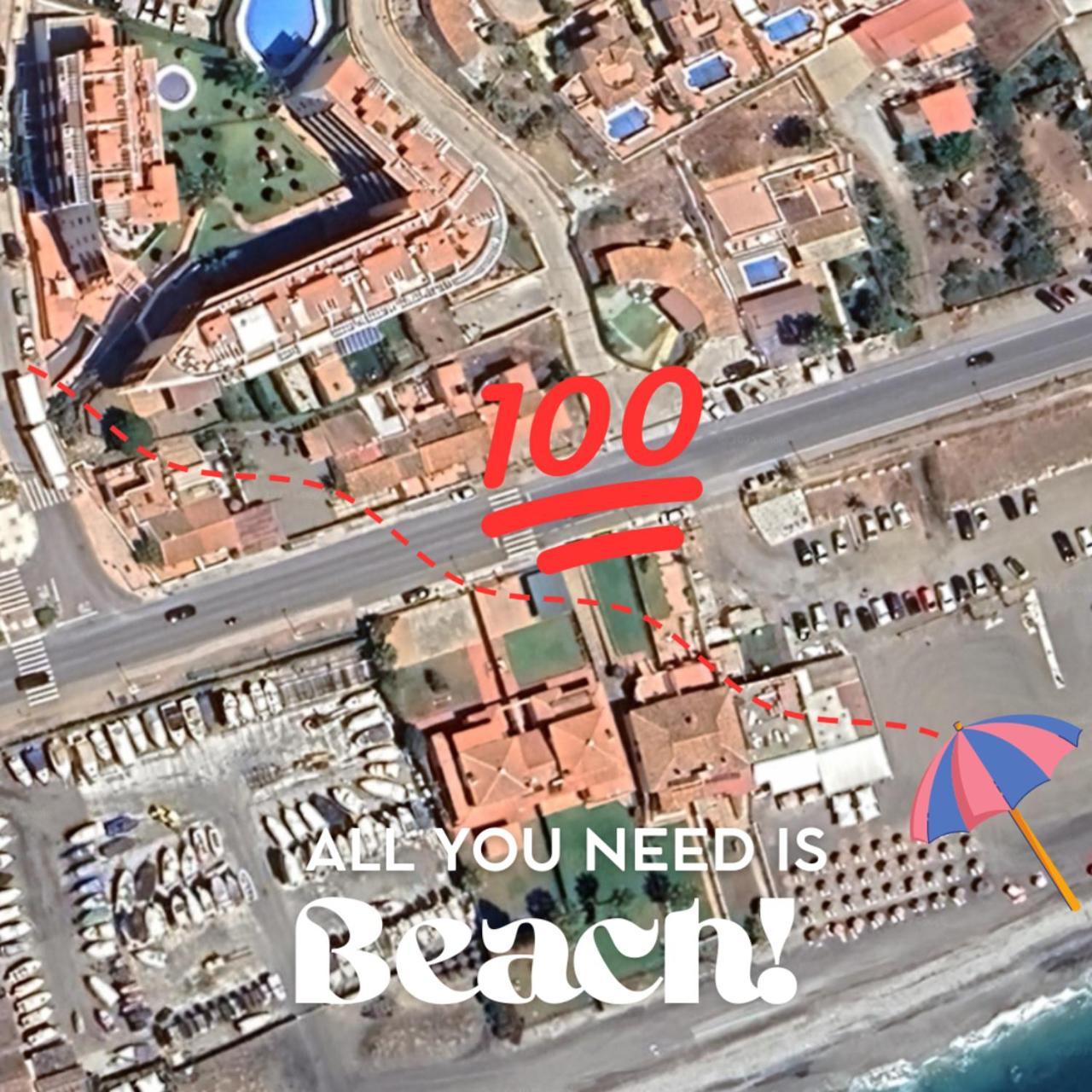 Escapada Familiar En Torrox Costa A 100M De La Playa, Vistas Al Mar Y Parking Gratis Apartment Exterior photo